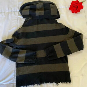 RtA Juno Cashmere cold shoulder hoodie sweater